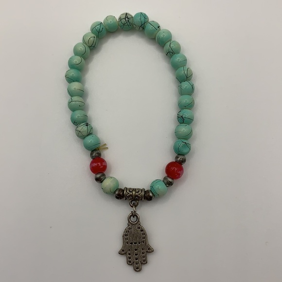 Hand of Fatima Beaded Necklace - Picture 5 of 9